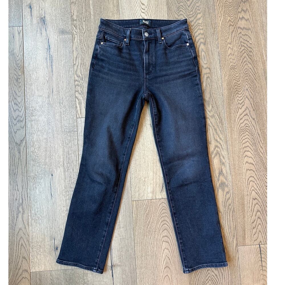 PAIGE Cindy High Rise Straight Leg Black Jeans Women’s 27